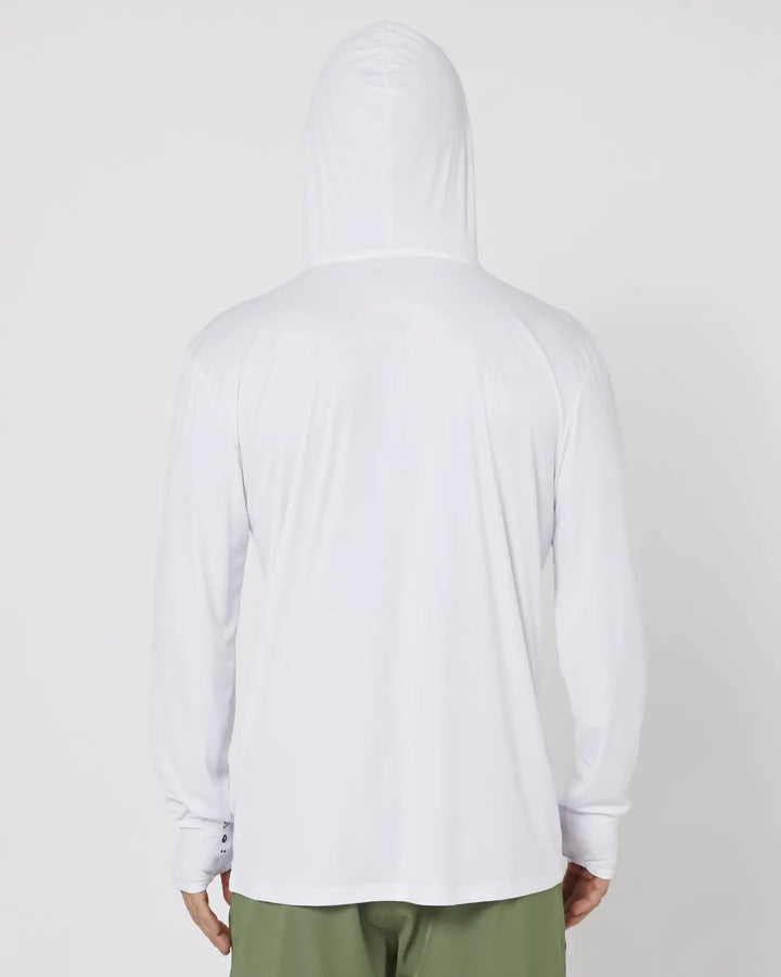 Follow Herren Surfshirt Langarm mit Hood - White