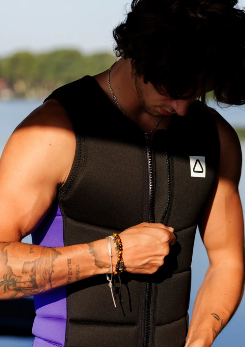 Follow Herren Weste Corp - black/purple