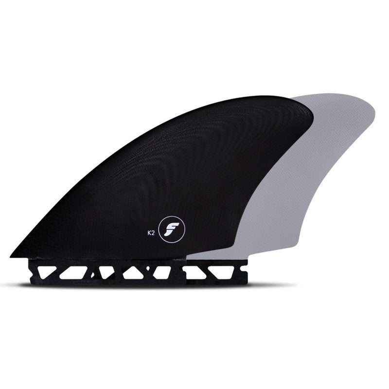 Futures Finnen K2 Keel Twin Fin Fiberglass - Schwarz