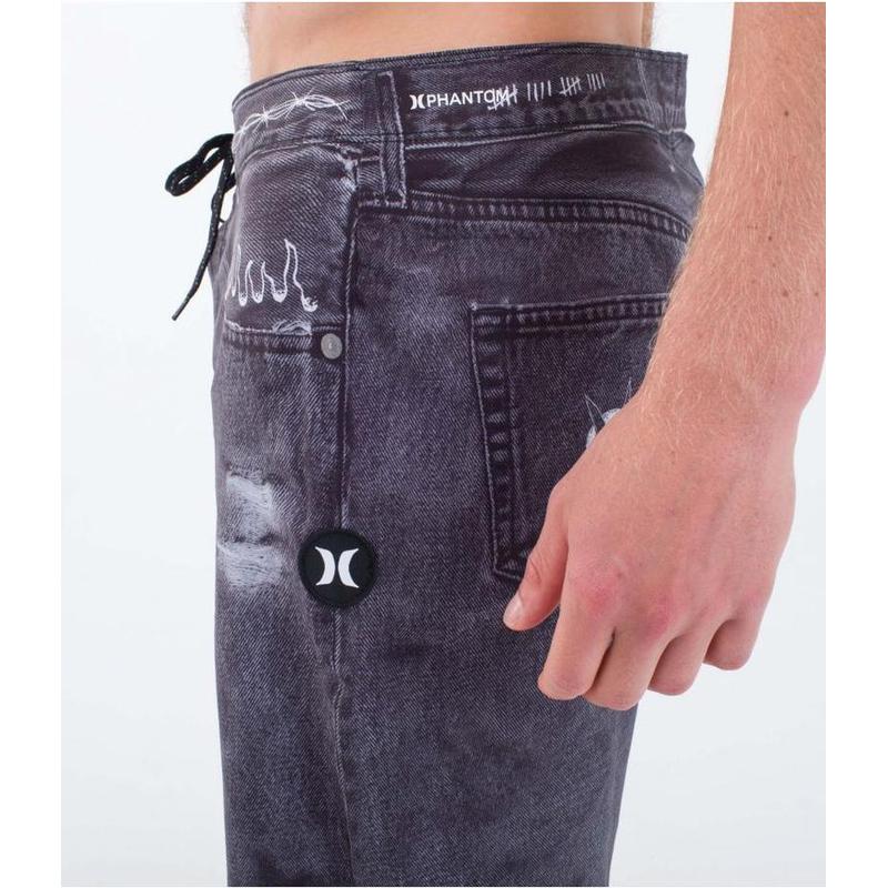 Hurley Herren Boardshorts Phantom Eco Denim 18' - Schwarz/Weiß