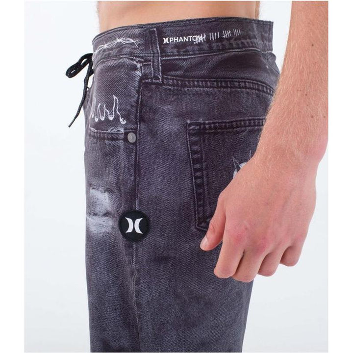 Hurley Herren Boardshorts Phantom Eco Denim 18' - Schwarz/Weiß