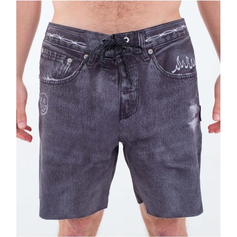Hurley Herren Boardshorts Phantom Eco Denim 18' - Schwarz/Weiß