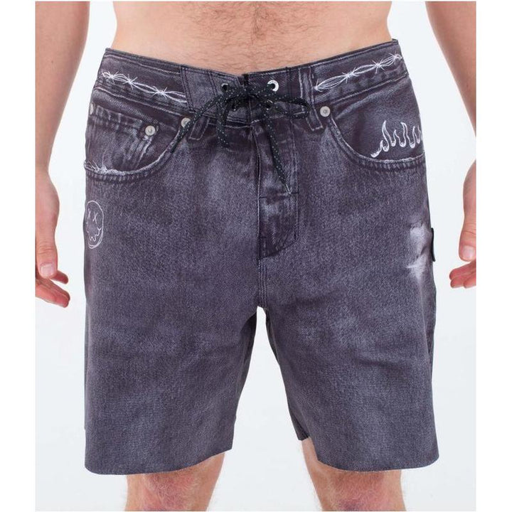 Hurley Herren Boardshorts Phantom Eco Denim 18' - Schwarz/Weiß