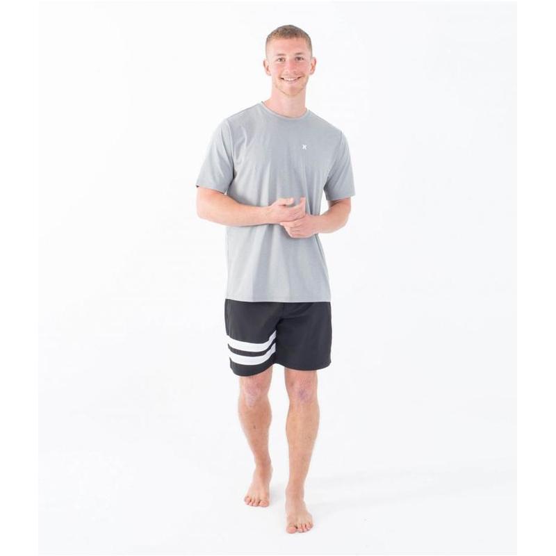 Hurley Herren Lycra Everyday Hybrid Kurzarm - Black Palm
