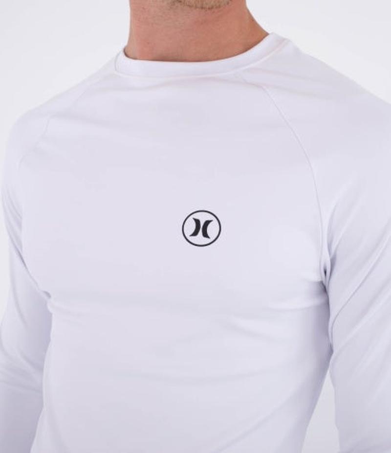 Hurley Herren Lycra Langarm Slim Fit- Weiss