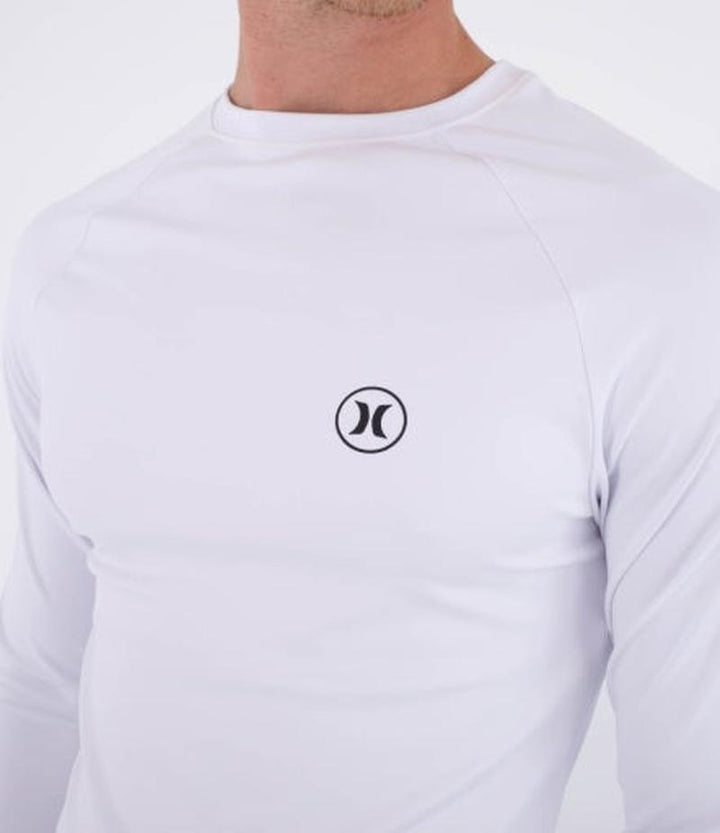 Hurley Herren Lycra Langarm Slim Fit- Weiss