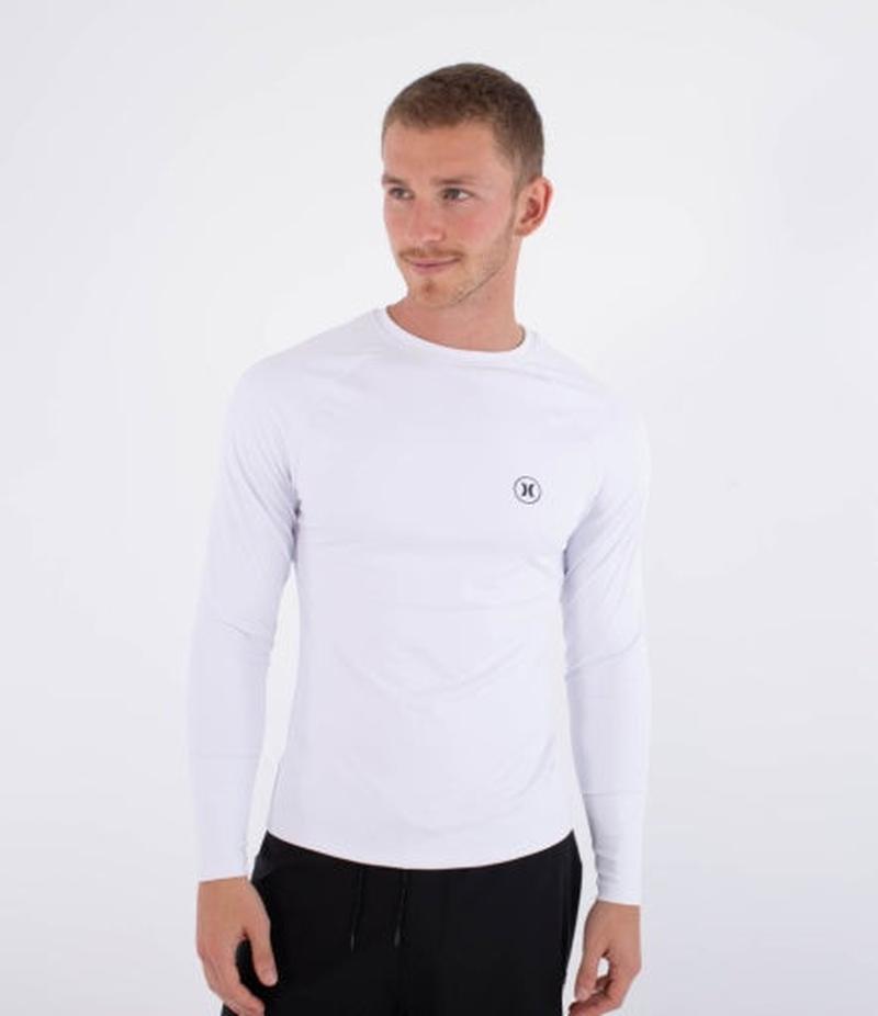 Hurley Herren Lycra Langarm Slim Fit- Weiss
