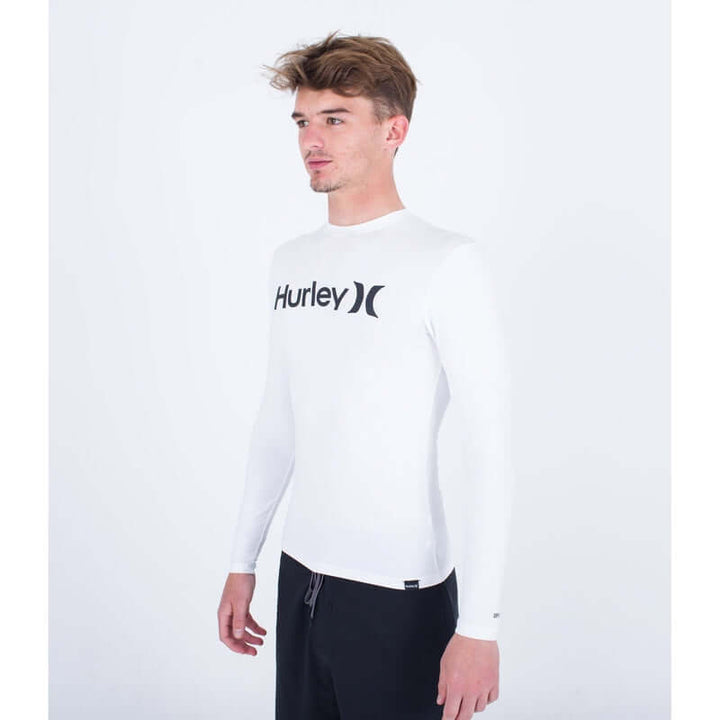 Hurley Herren Lycra OAO Quickdry langarm - white