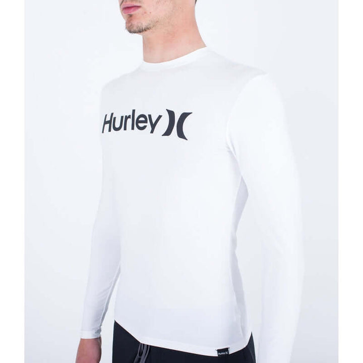 Hurley Herren Lycra OAO Quickdry langarm - white