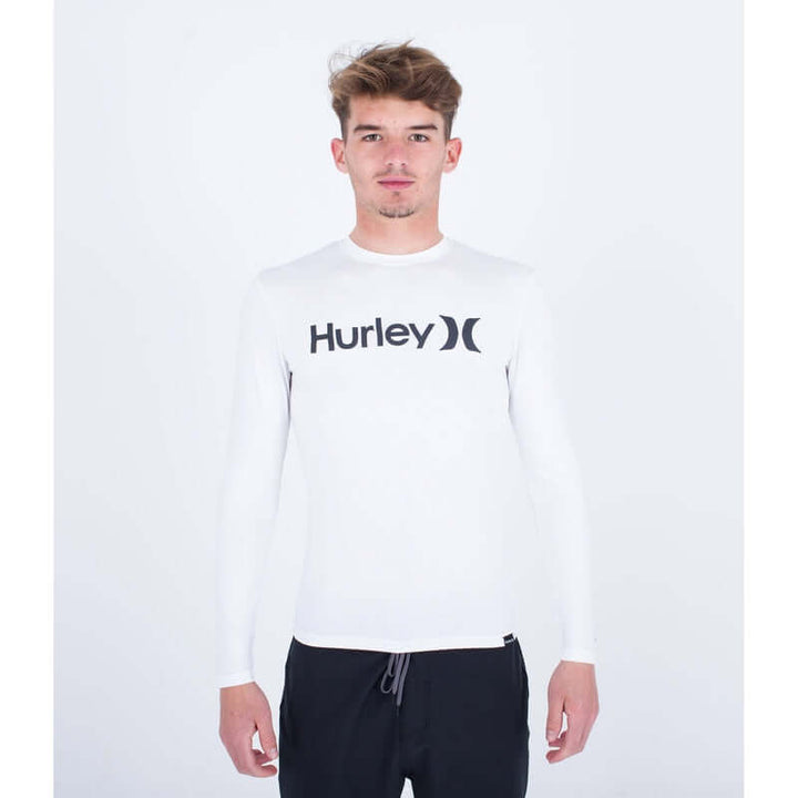 Hurley Herren Lycra OAO Quickdry langarm - white