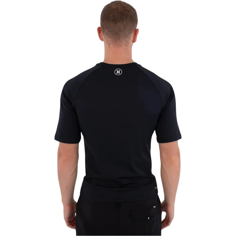 Hurley Herren Lycra Rash Slim Fit Icon Circle SS - Black