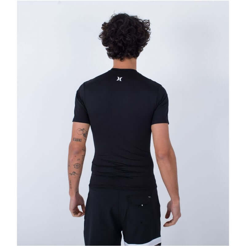 Hurley Herren Lycra kurzarm Quickdry Ocean Care - black