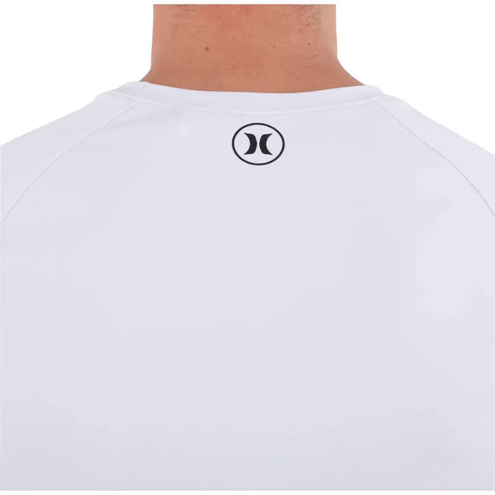 Hurley Herren Lycra kurzarm slim fit icon circle - white