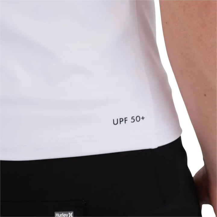 Hurley Herren Lycra kurzarm slim fit icon circle - white