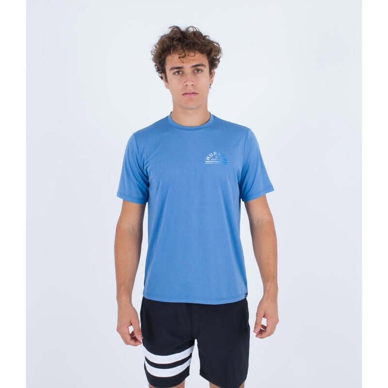 Hurley Herren Surfshirt kurzarm EVD Hybrid - blue