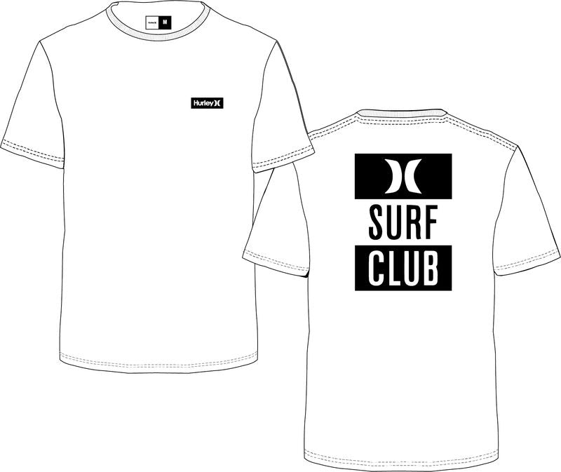 Hurley Herren T-Shirt Surf Club - weiss