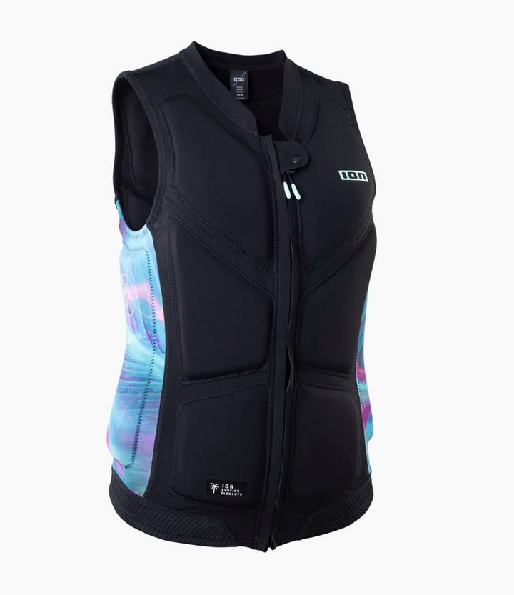 ION Lunis Damen Weste Front Zip - tropical palm glitch