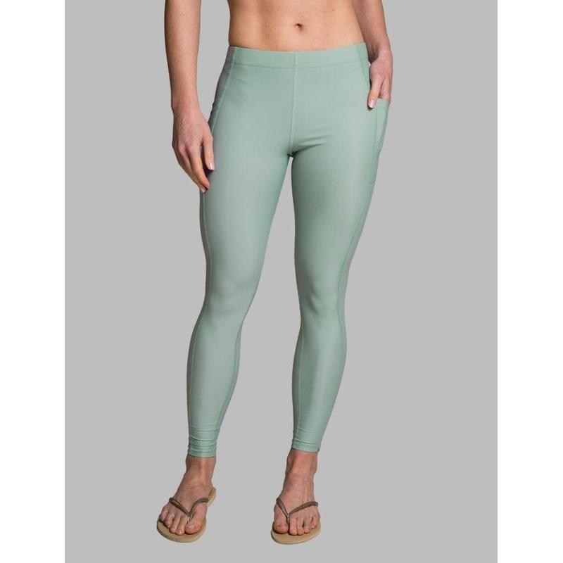 IQ-UV Damen Leggings UPV 300 Slim Fit mit Handy Tasche - grün