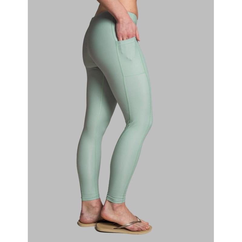 IQ-UV Damen Leggins UPV 300 Slim Fit mit Handy Tasche - grün