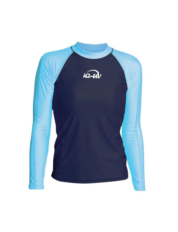 IQ-UV Damen Lycra Aqua Slim Fit 2C Langarm - Turq-Navy
