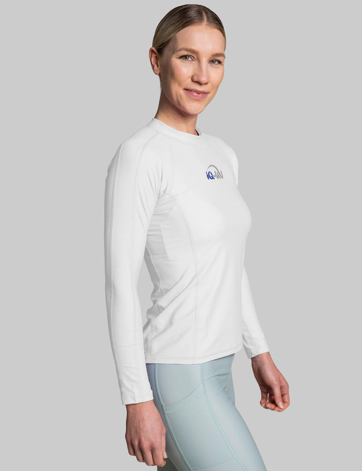 IQ-UV Damen Lycra Aqua Slim Fit Langarm - White