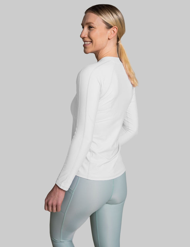 IQ-UV Damen Lycra Aqua Slim Fit Langarm - White
