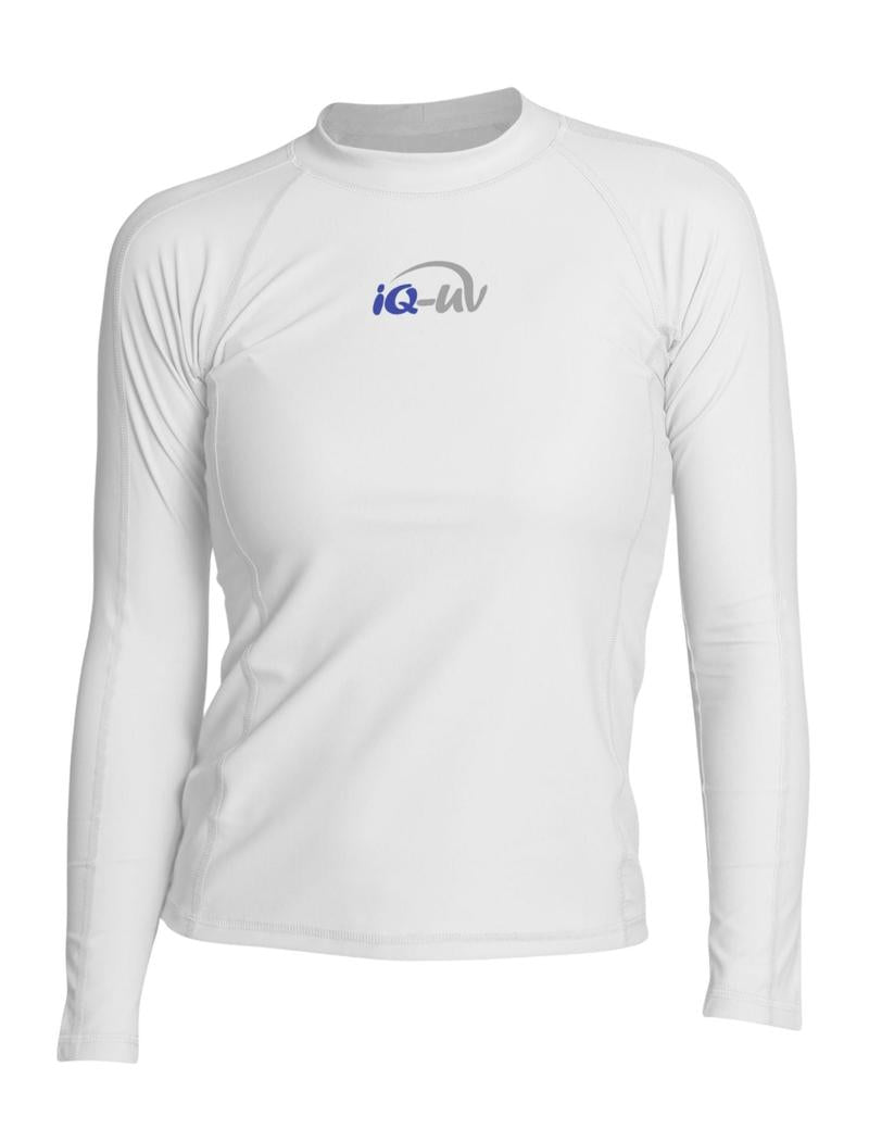 IQ-UV Damen Lycra Aqua Slim Fit Langarm - White