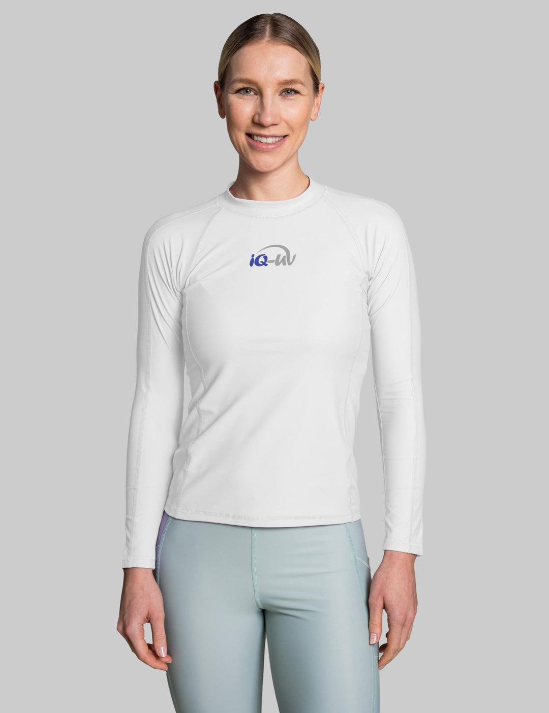 IQ-UV Damen Lycra Aqua Slim Fit Langarm - White