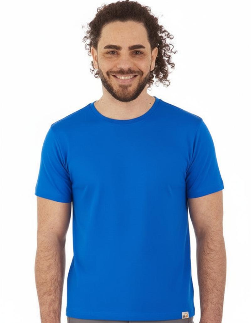 IQ-UV Herren Lycra FREE Shirt kurzarm - blau