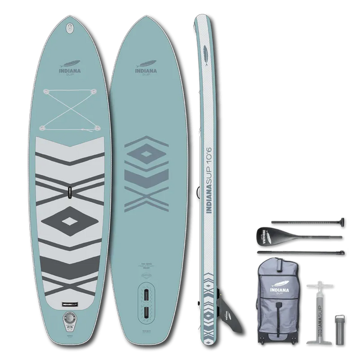 Indiana Inflatable 10'6" Family Pack ink 3-piece Fibre / Composite Paddle - misty blue (2025)