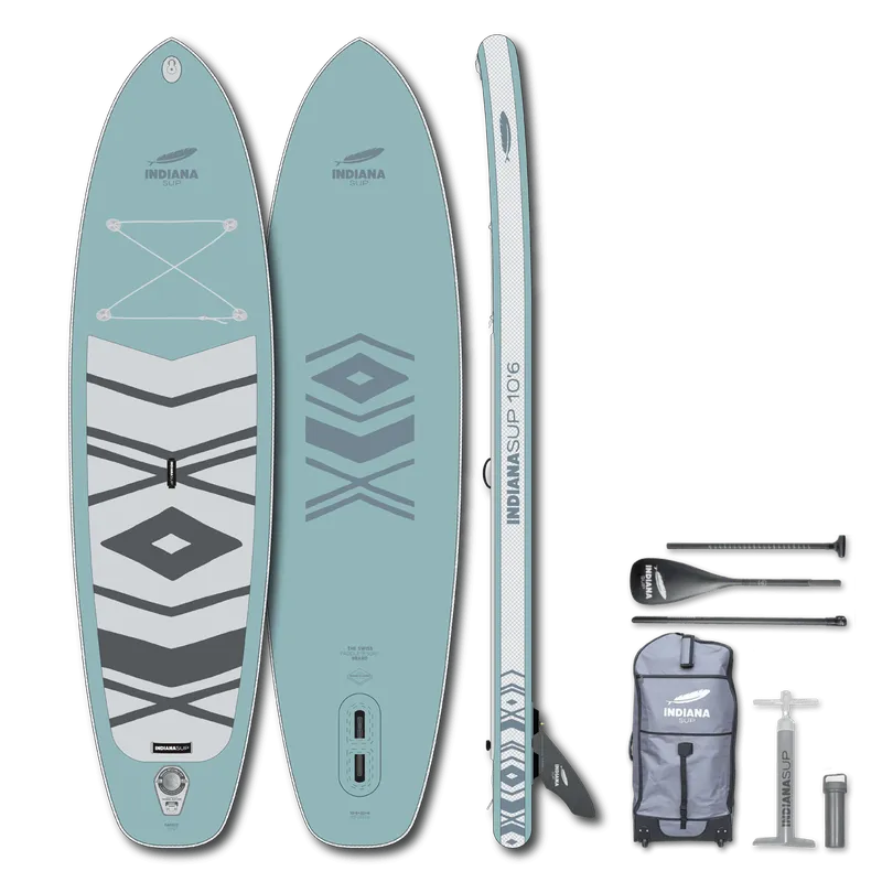 Indiana Inflatable 10'6" Family Pack ink 3-piece Fibre / Composite Paddle - misty blue (2026)