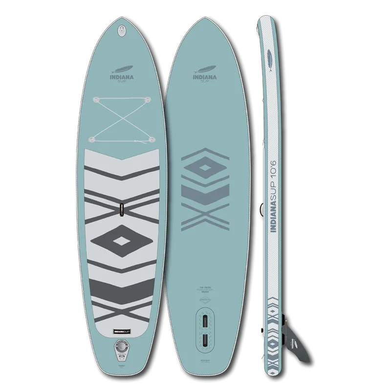 Indiana Inflatable SUP 10'6" Family Pack ink 3-piece Fibre / Composite Paddle - misty blue (2026)