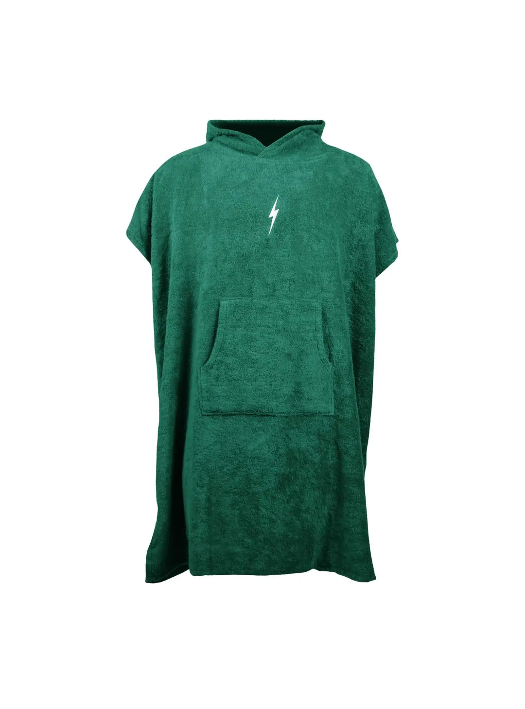 Lighting Bolt Hooded Poncho - Ultramarine Green