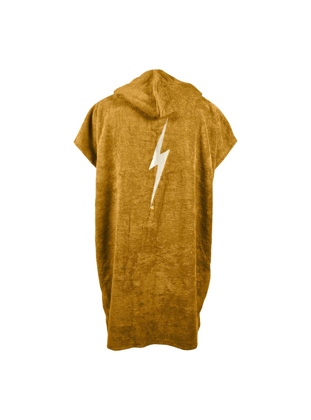 Lightning Bolt Hooded Poncho - Golden Brown