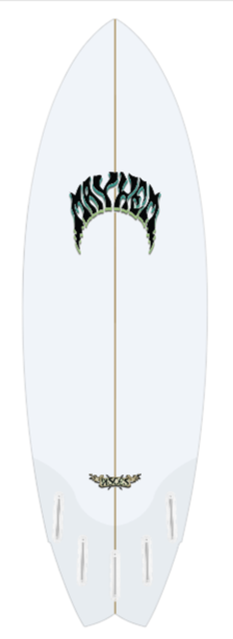 Lost Surfboards Pisces 5'7" Futures - Clear