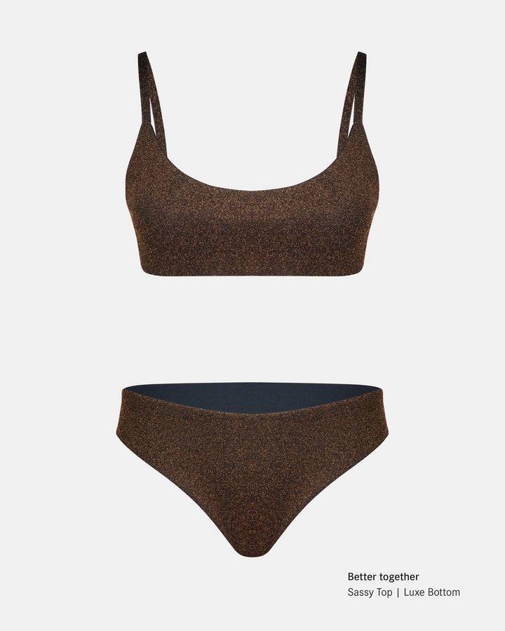 Main Design Bikini Bottom Luxe Glitter