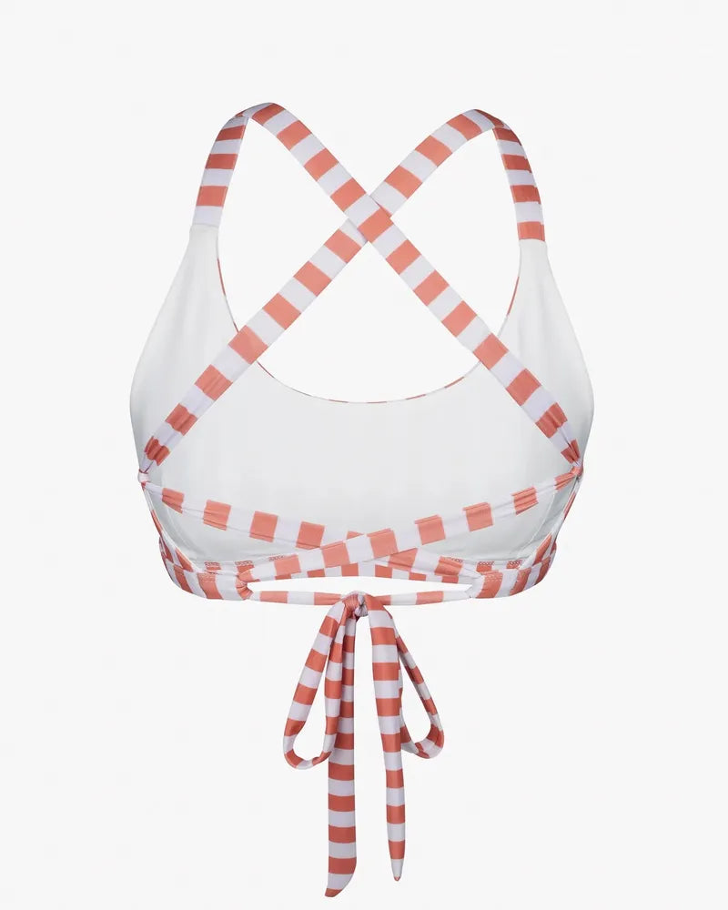Main Design Bikini Top Charm - Coconut Stripes