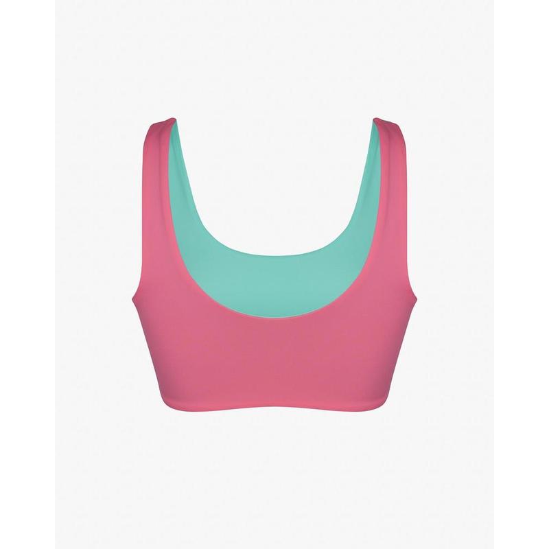 Main Design Bikini Top Hale - pink diamond / jade