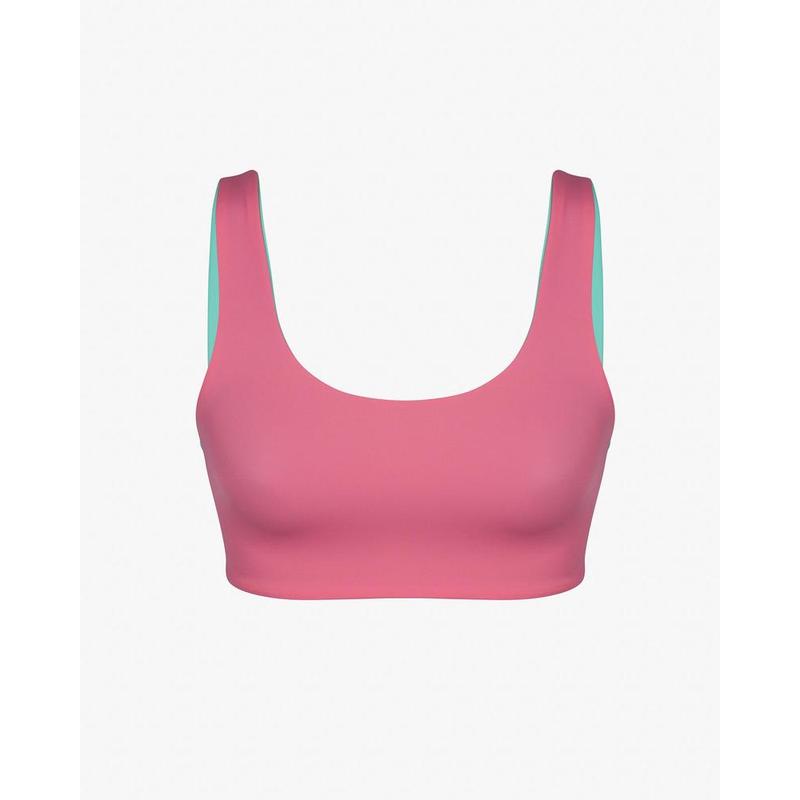 Main Design Bikini Top Hale - pink diamond / jade