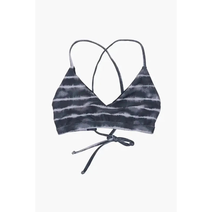 Main Design Damen Bikini Top Pasta - stormy tie dye black