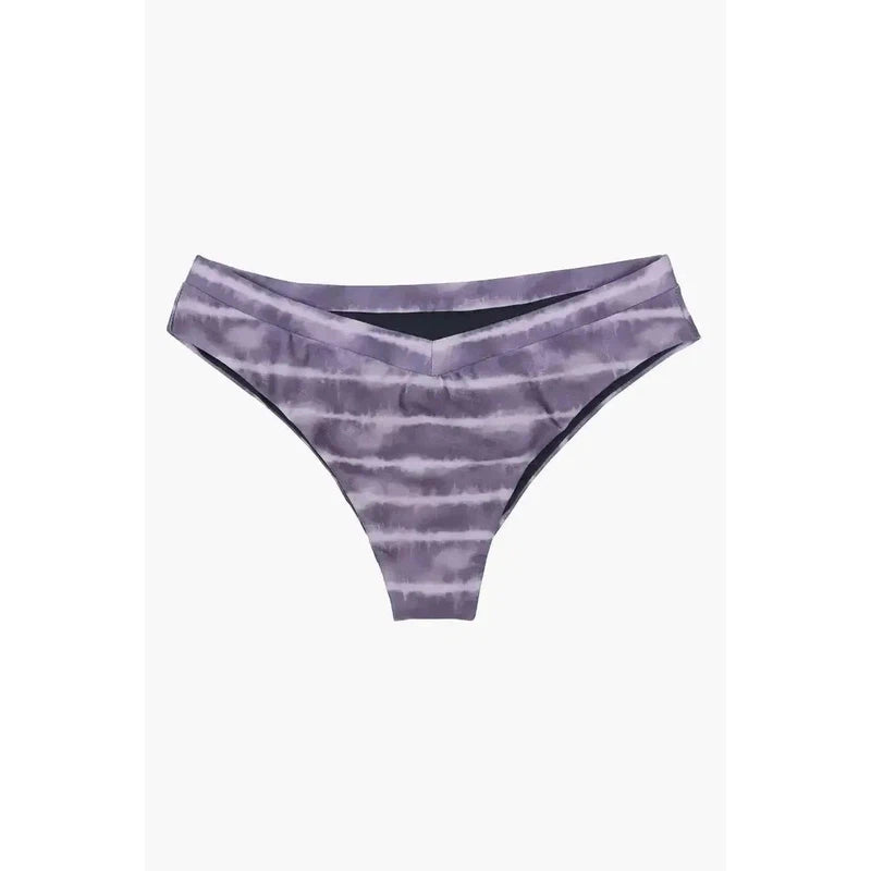 Main Design Surf Bikini Bottom Ember - stormy tie dye purple