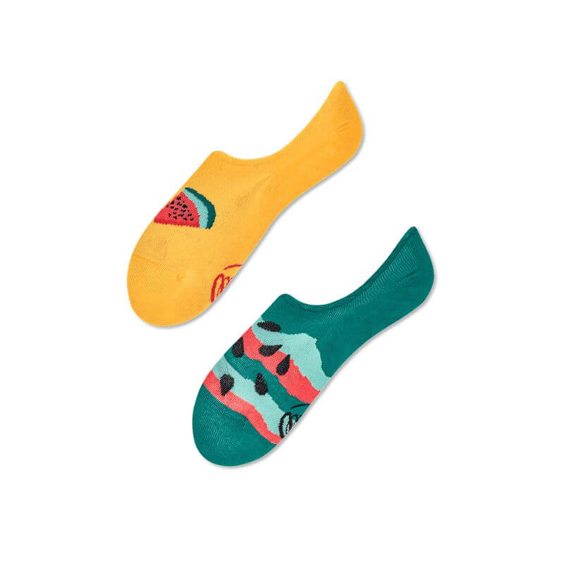 Many Mornings Socken Footies - Watermelon Splash