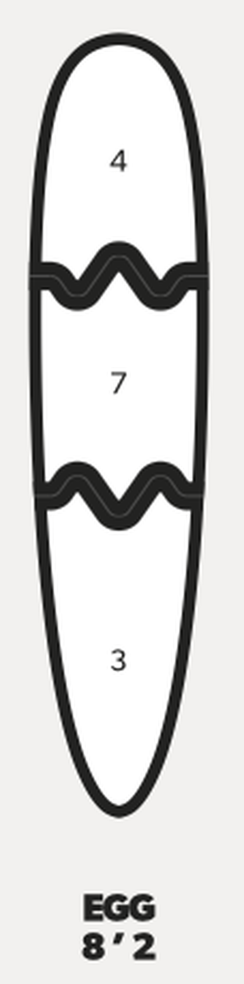 Newave Surfboards Egg 8'2" 60L