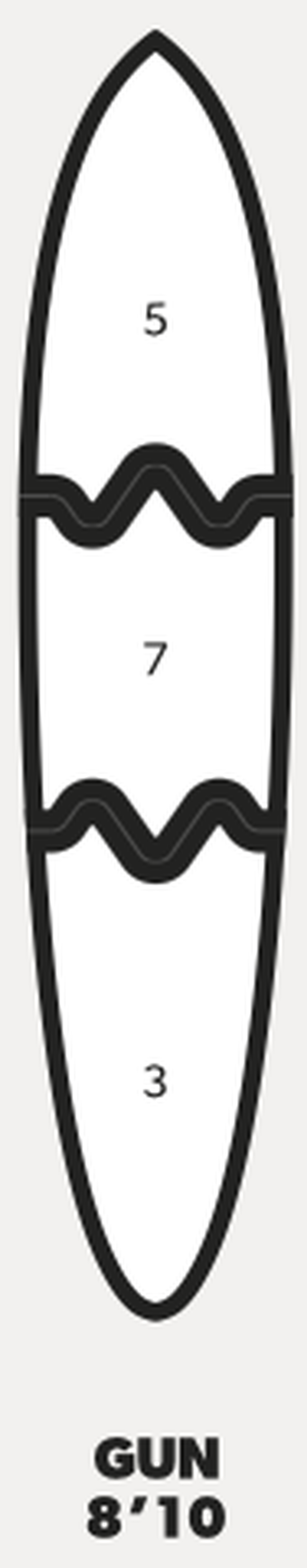 Newave Surfboards Gun 8'10" 63L