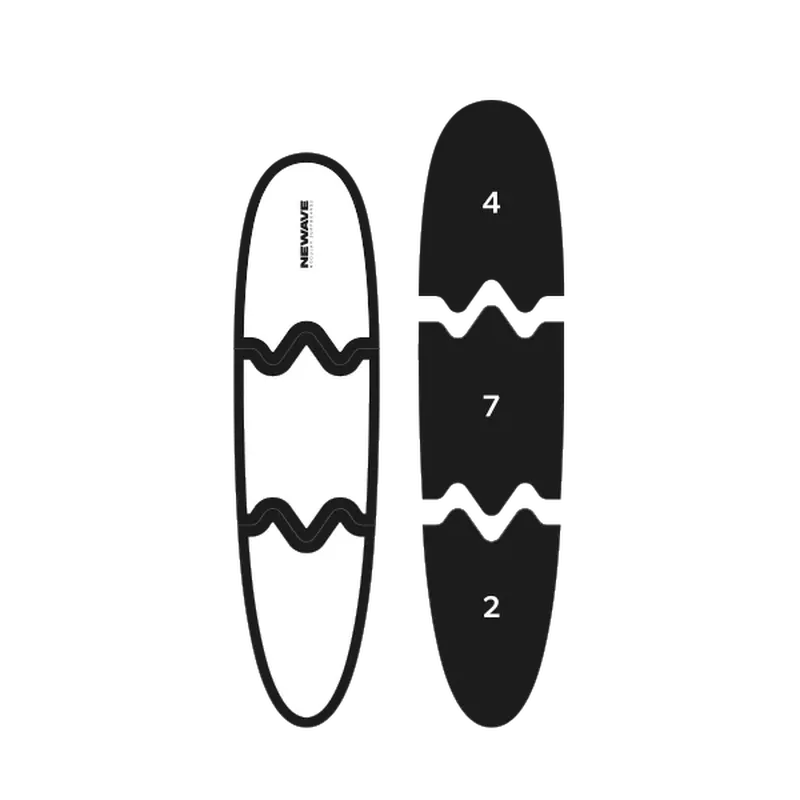 Newave Surfboards Mini-Malibu 7'6" 55L (Miete)
