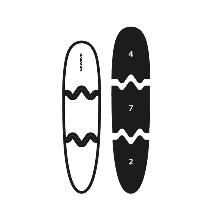 Newave Surfboards Mini-Malibu 7'6" 55L (Miete)