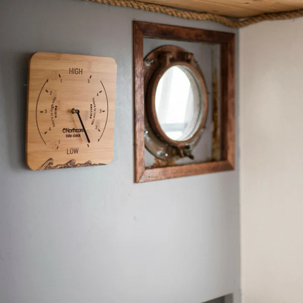 Northcore Bambus Gezeiten Wand Uhr - bamboo