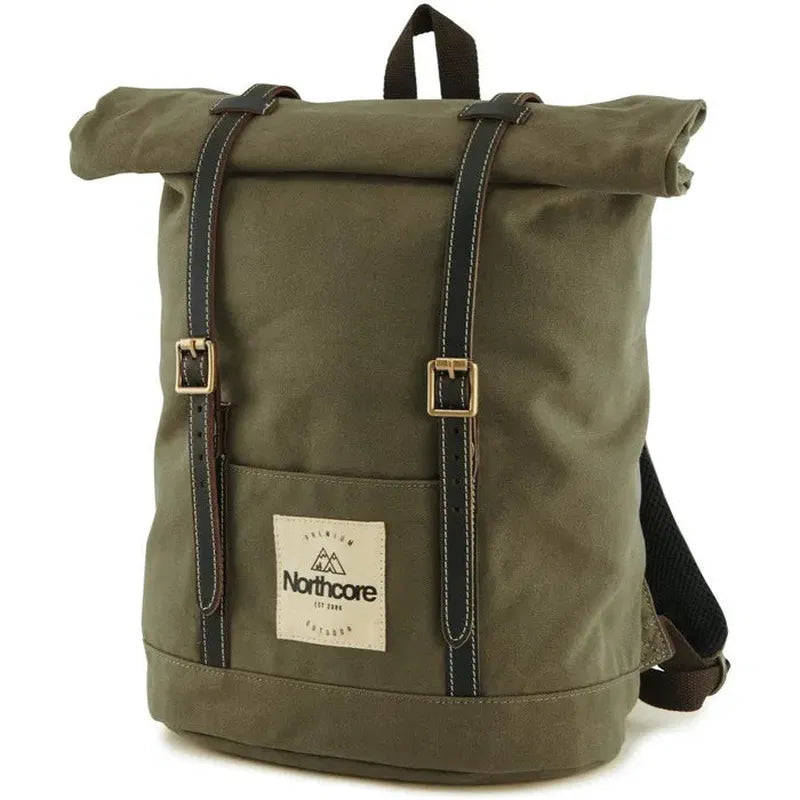 Northcore Waxed Canvas Backpack - green