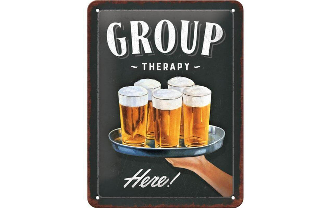 Nostalgic Art Blechschild 15 x 20cm - Group Therapy