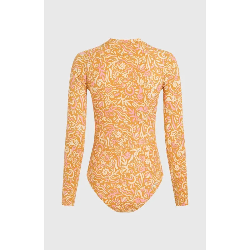 O'Neill Damen Surfsuit WOW LS Surf - orange abstract wave